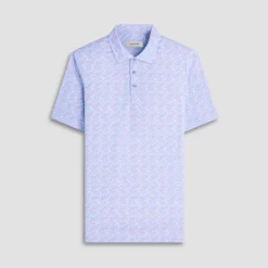 Victor Leaf Print OoohCotton Polo Shirt