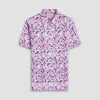 Victor Leaf Print OoohCotton Polo Shirt