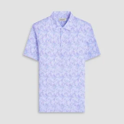 Victor Leaf Print OoohCotton Polo Shirt