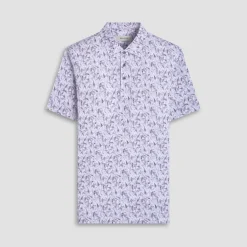 Victor Leaf Print OoohCotton Polo Shirt