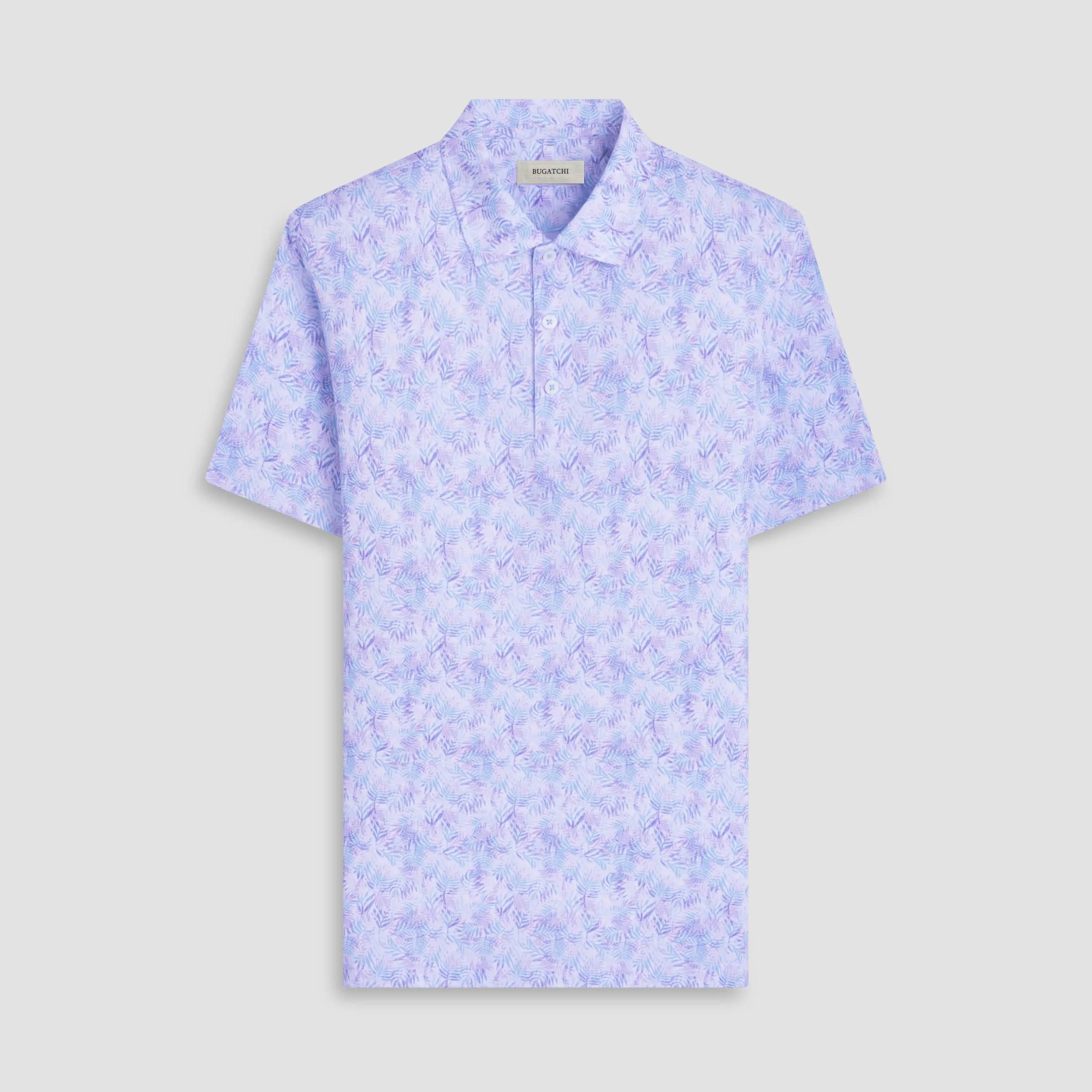Victor Leaf Print OoohCotton Polo Shirt