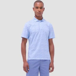 Victor Leaf Print OoohCotton Polo Shirt