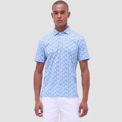 Victor Leaf Print OoohCotton Polo Shirt