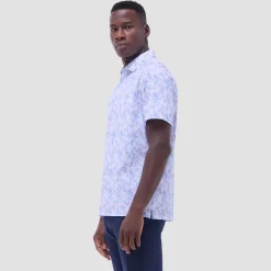 Victor Leaf Print OoohCotton Polo Shirt