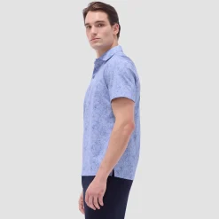 Victor Leaf Print OoohCotton Polo Shirt