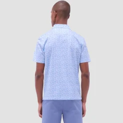 Victor Leaf Print OoohCotton Polo Shirt