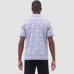 Victor Leaf Print OoohCotton Polo Shirt