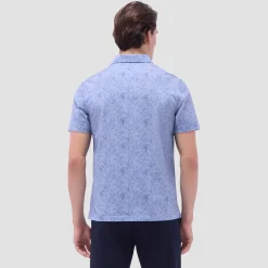 Victor Leaf Print OoohCotton Polo Shirt