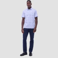 Victor Leaf Print OoohCotton Polo Shirt