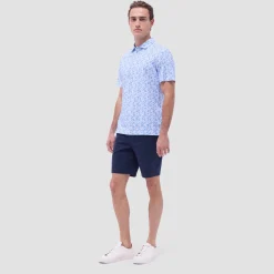 Victor Leaf Print OoohCotton Polo Shirt