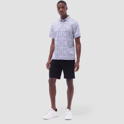 Victor Leaf Print OoohCotton Polo Shirt