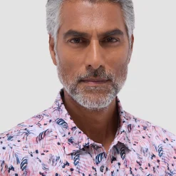 Victor Leaf Print OoohCotton Polo Shirt
