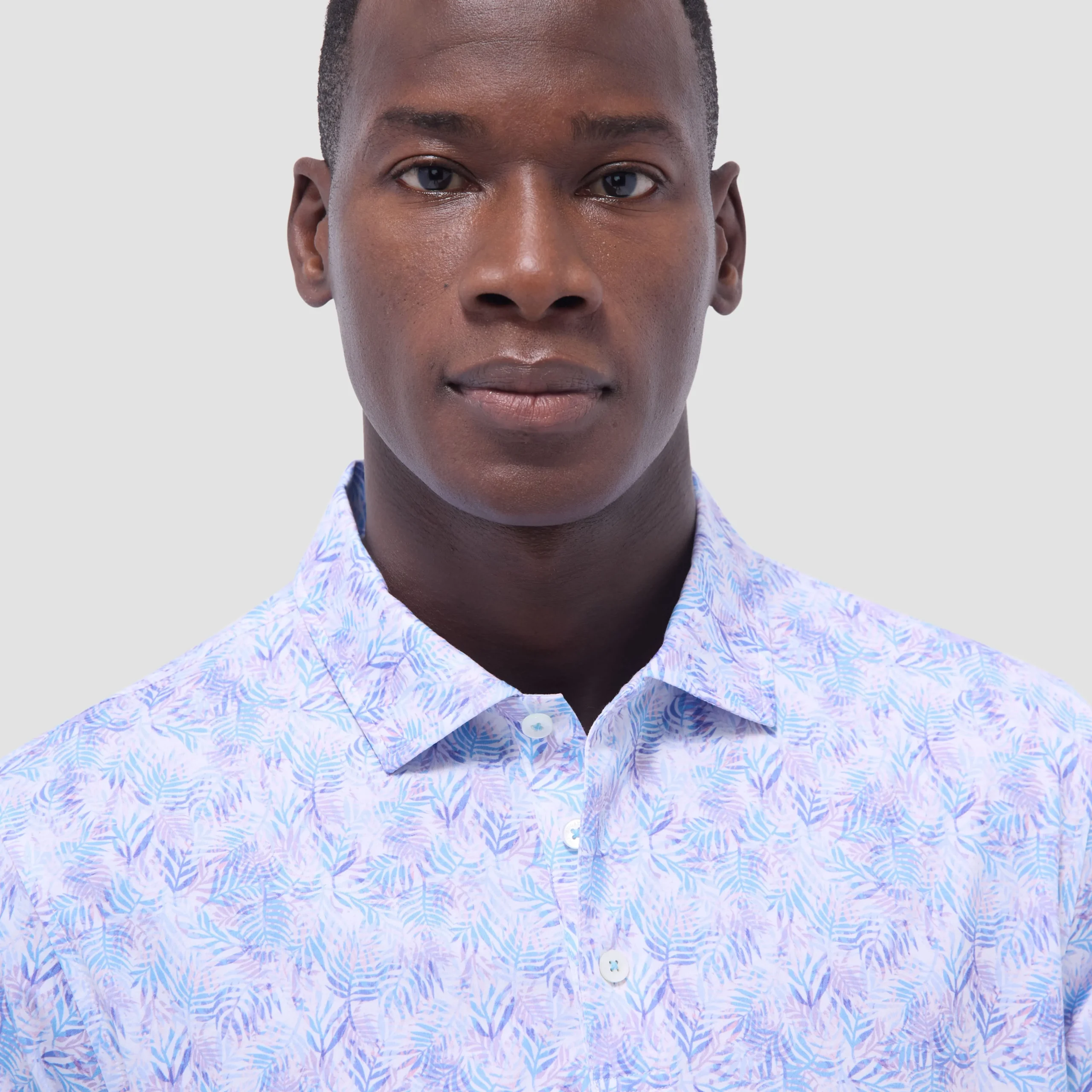 Victor Leaf Print OoohCotton Polo Shirt
