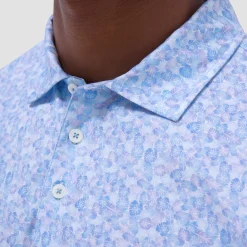 Victor Leaf Print OoohCotton Polo Shirt
