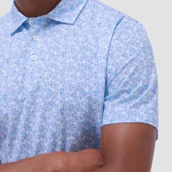 Victor Leaf Print OoohCotton Polo Shirt