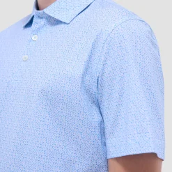 Victor Leaf Print OoohCotton Polo Shirt