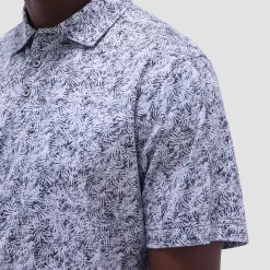 Victor Leaf Print OoohCotton Polo Shirt