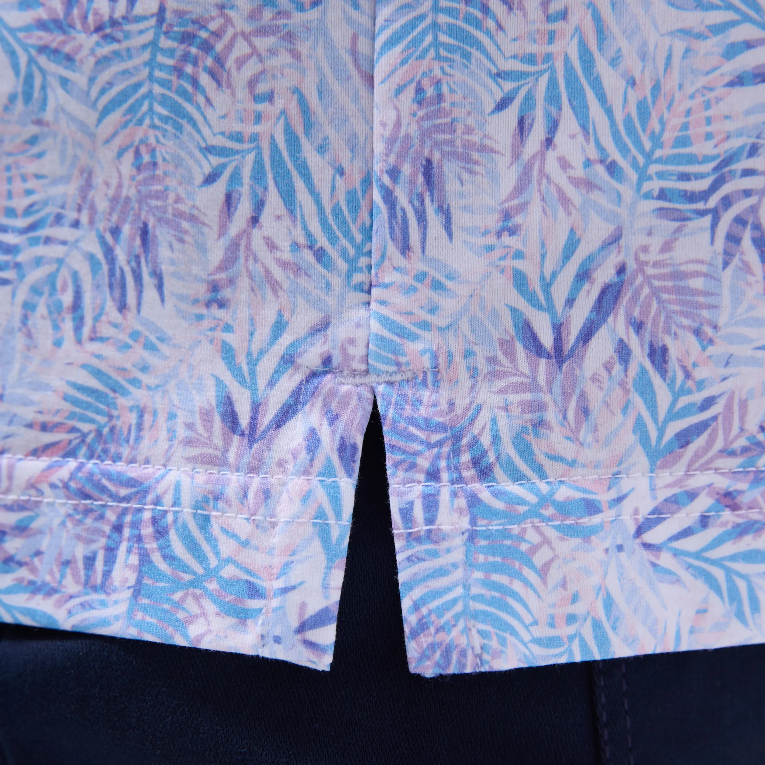 Victor Leaf Print OoohCotton Polo Shirt