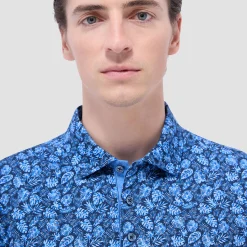 Vincent Double-Sided Leaf & Solid OoohCotton Polo Shirt