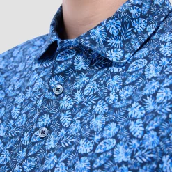 Vincent Double-Sided Leaf & Solid OoohCotton Polo Shirt