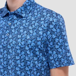 Vincent Double-Sided Leaf & Solid OoohCotton Polo Shirt