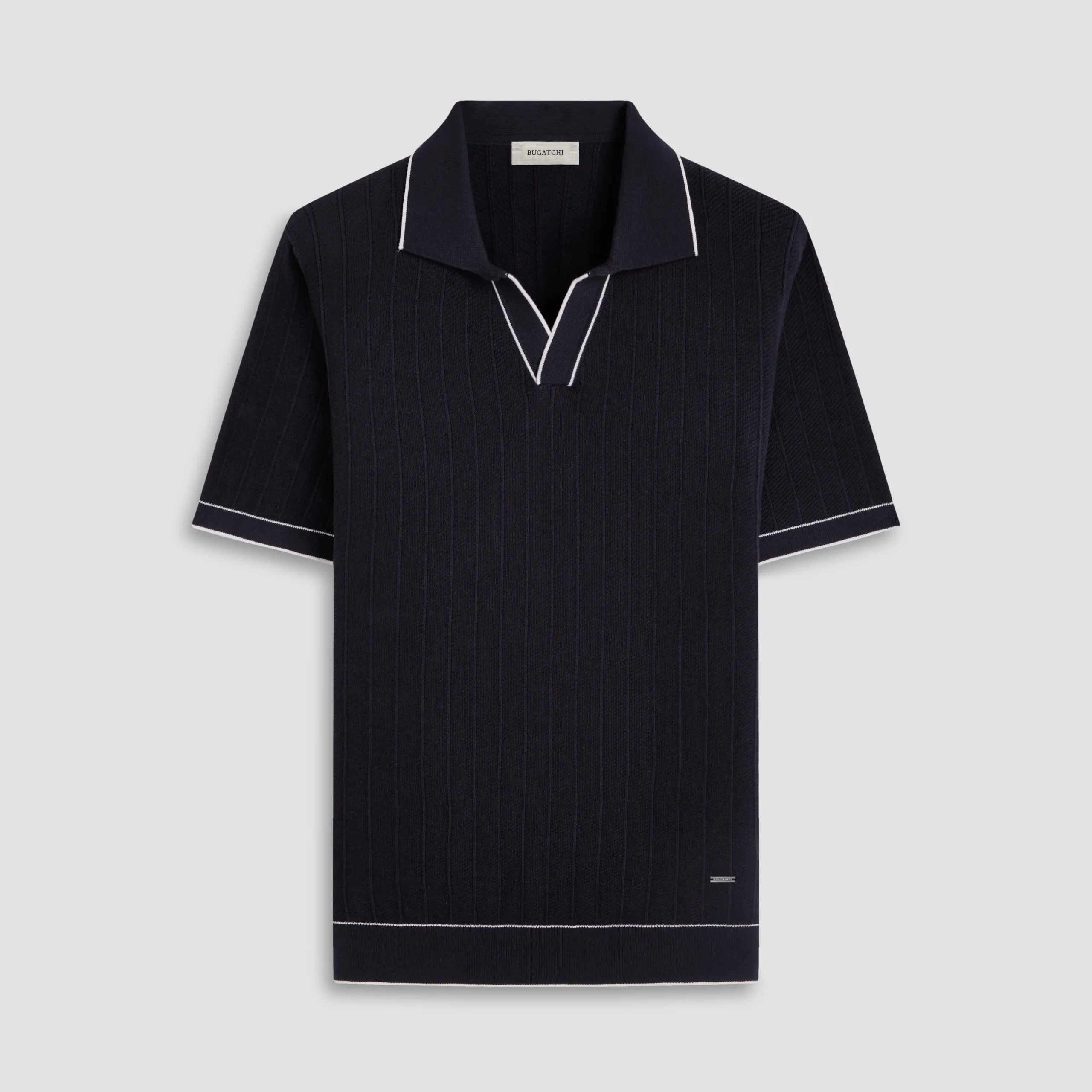 Wide Rib Short Sleeve Johnny Sweater