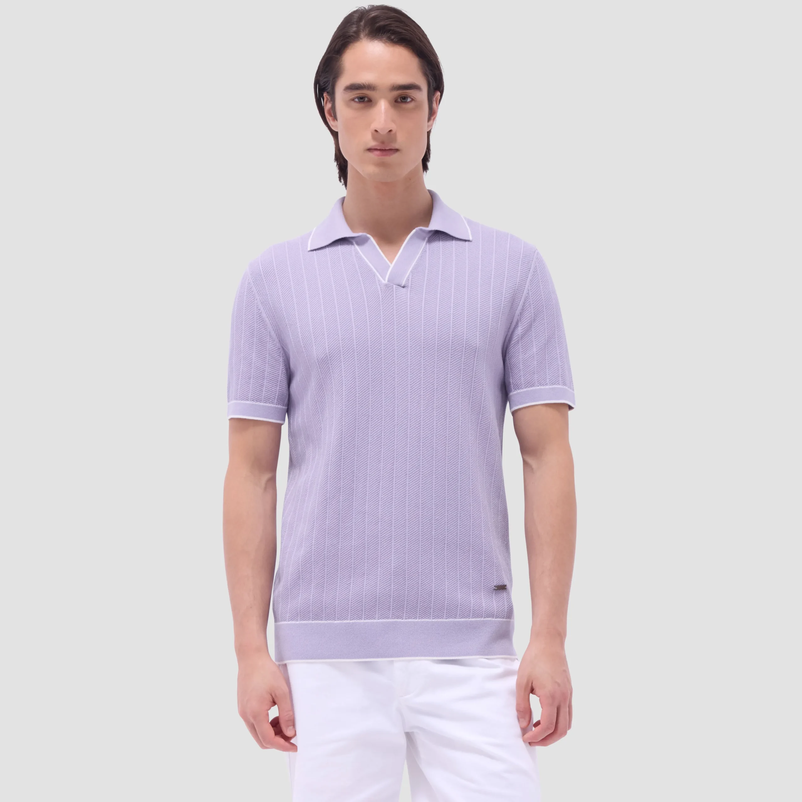 Wide Rib Short Sleeve Johnny Sweater