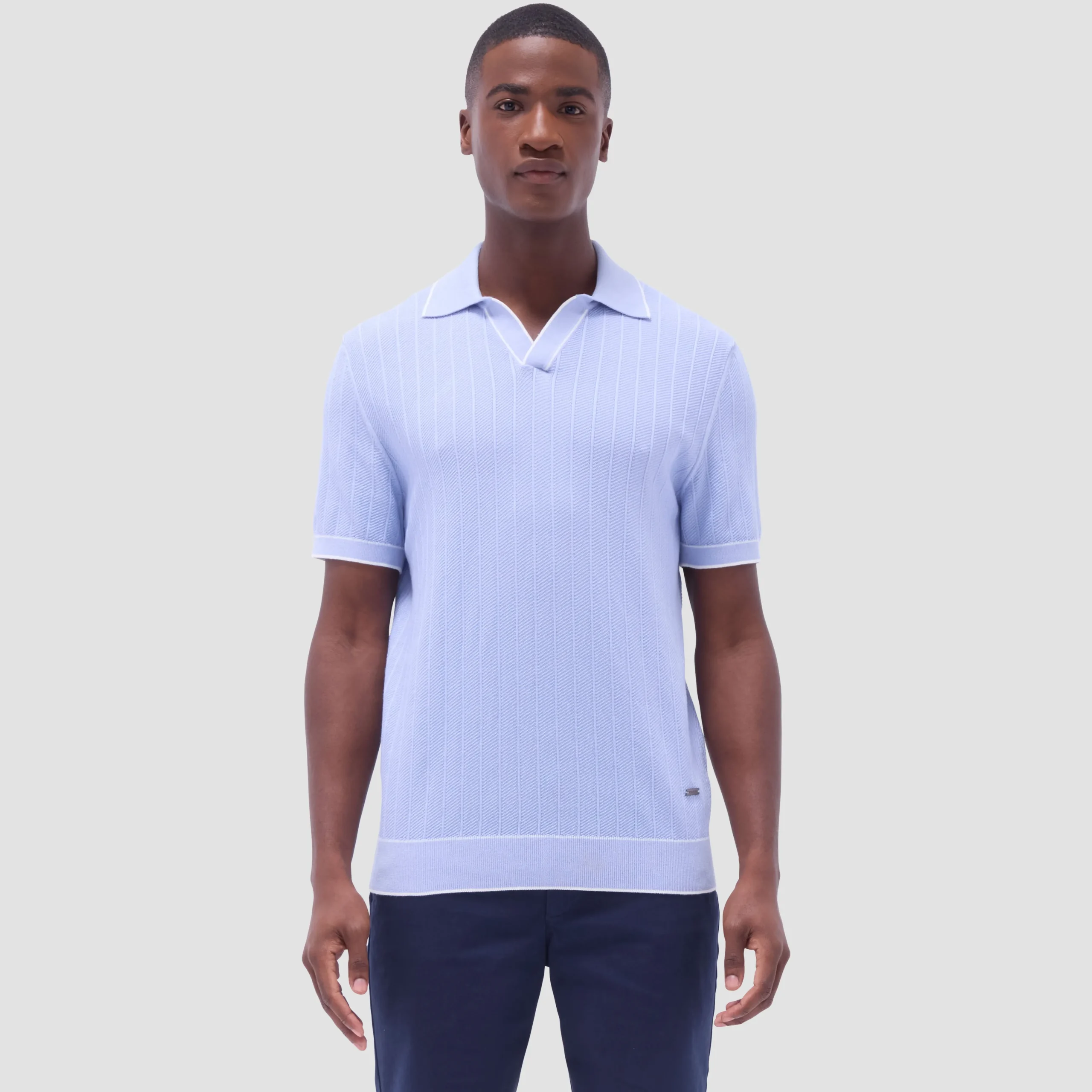 Wide Rib Short Sleeve Johnny Sweater