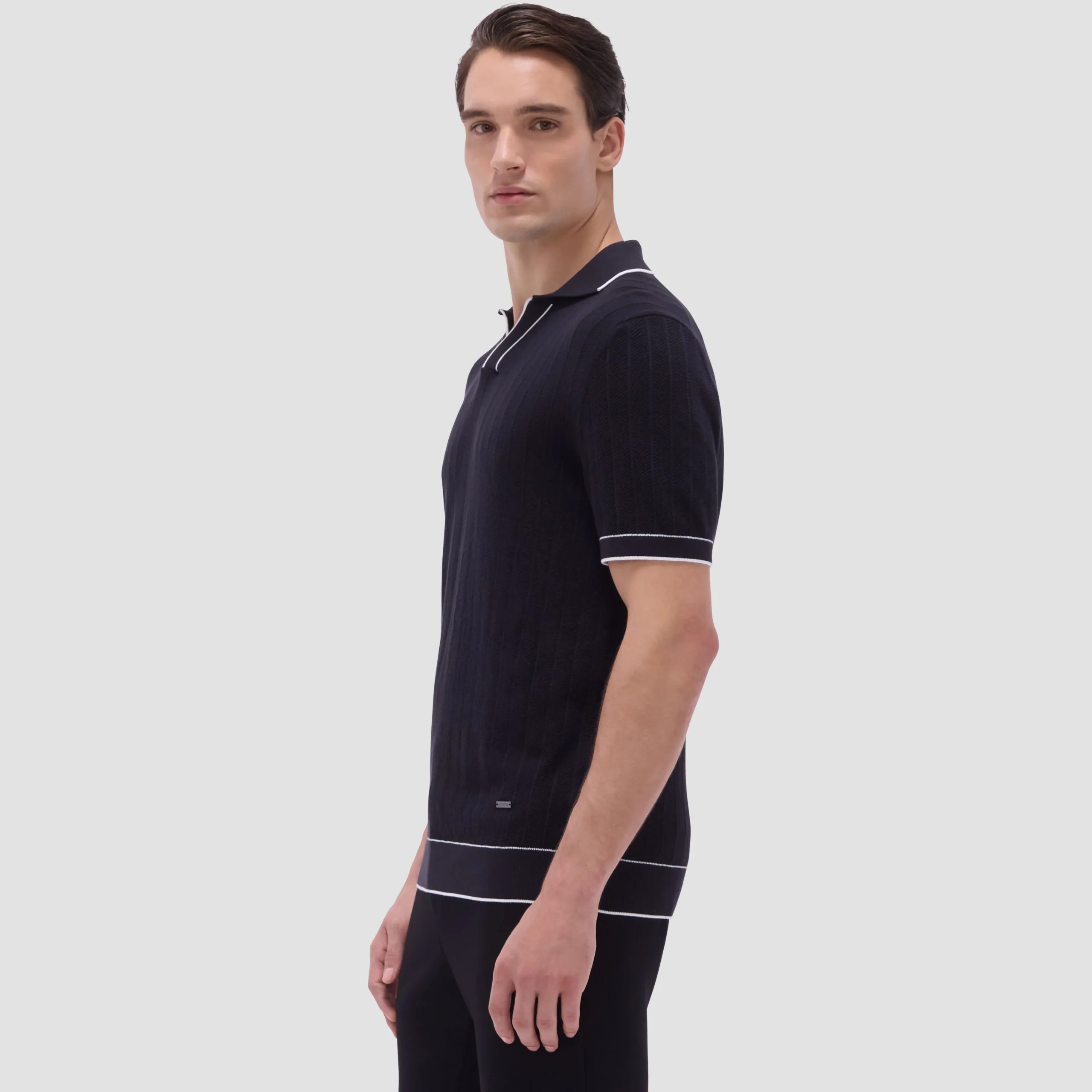 Wide Rib Short Sleeve Johnny Sweater