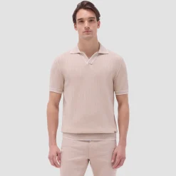 Wide Rib Short Sleeve Johnny Sweater