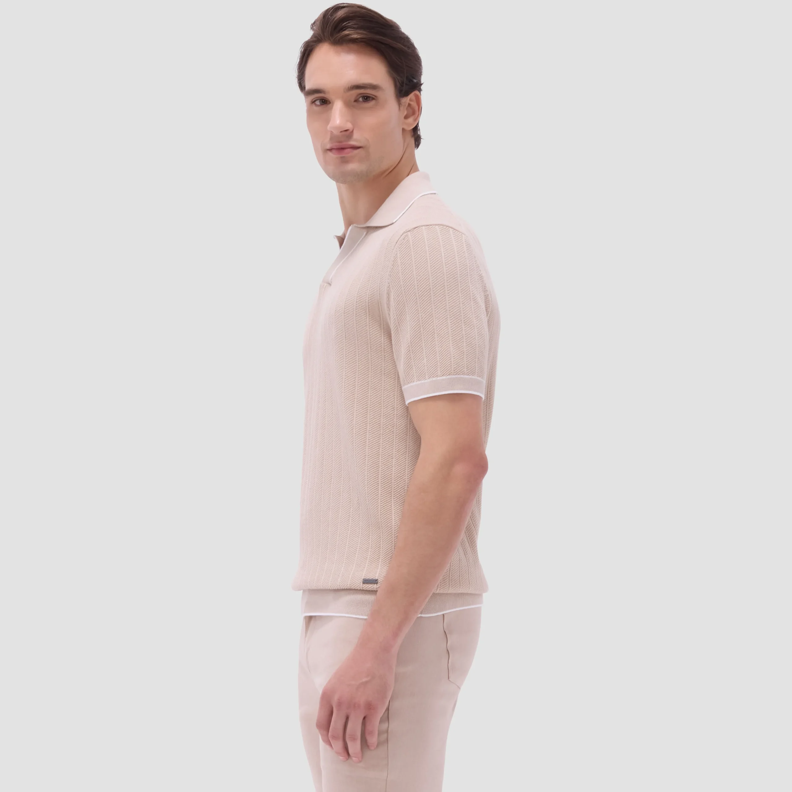 Wide Rib Short Sleeve Johnny Sweater