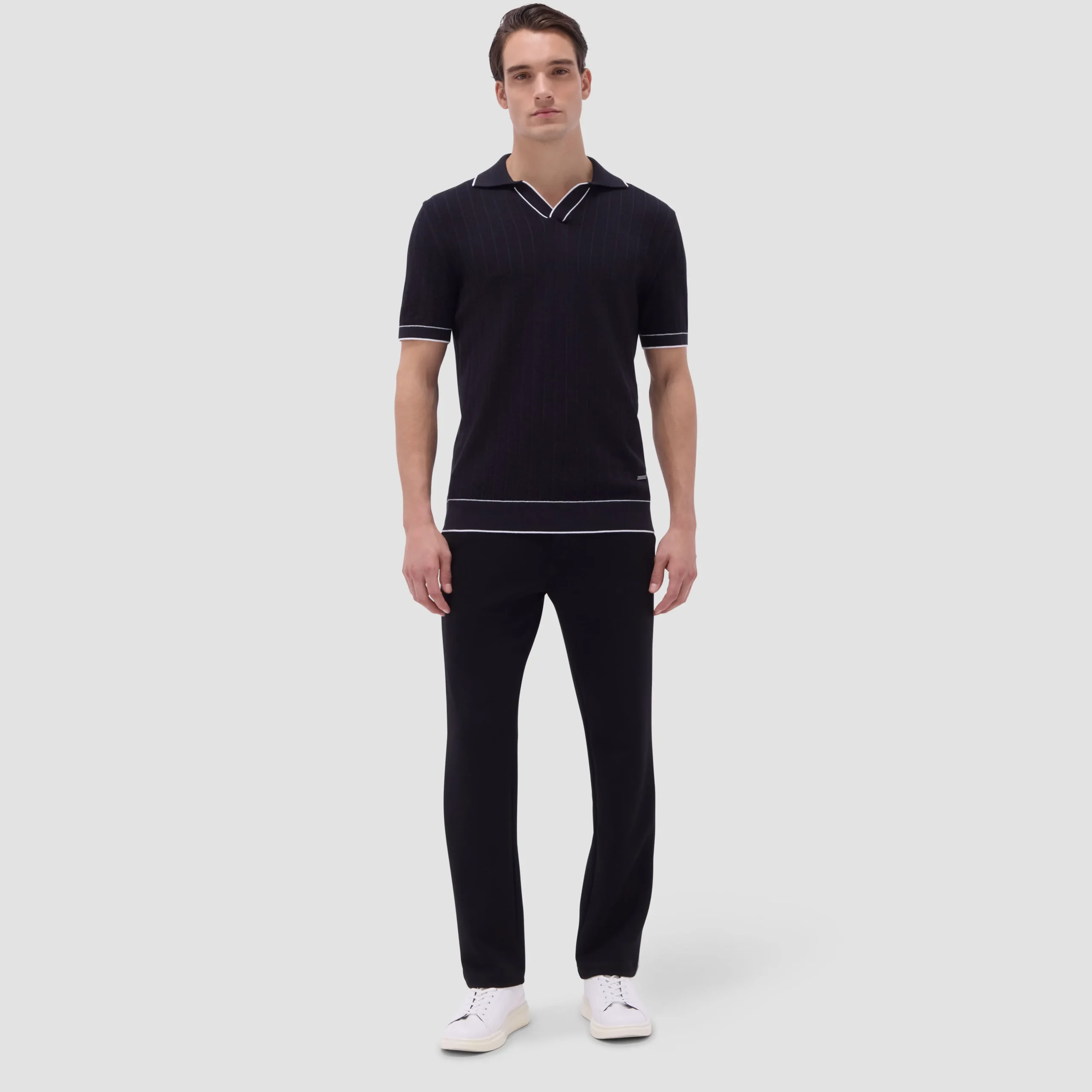 Wide Rib Short Sleeve Johnny Sweater