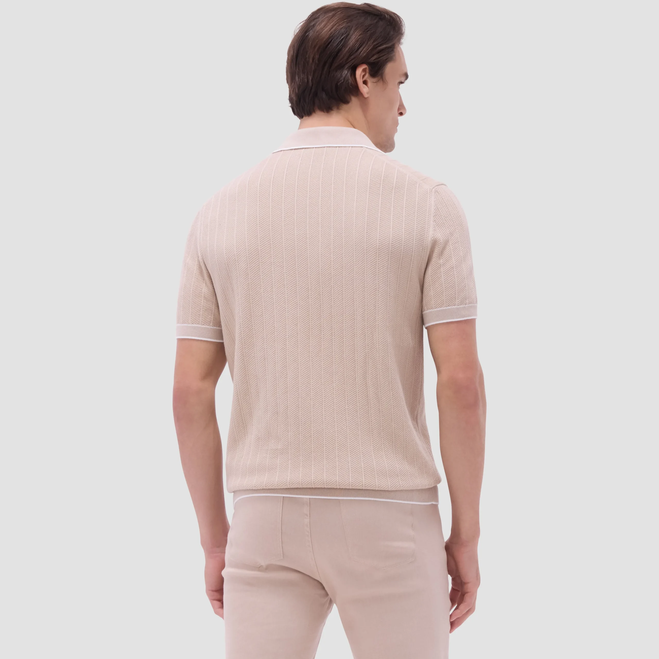 Wide Rib Short Sleeve Johnny Sweater