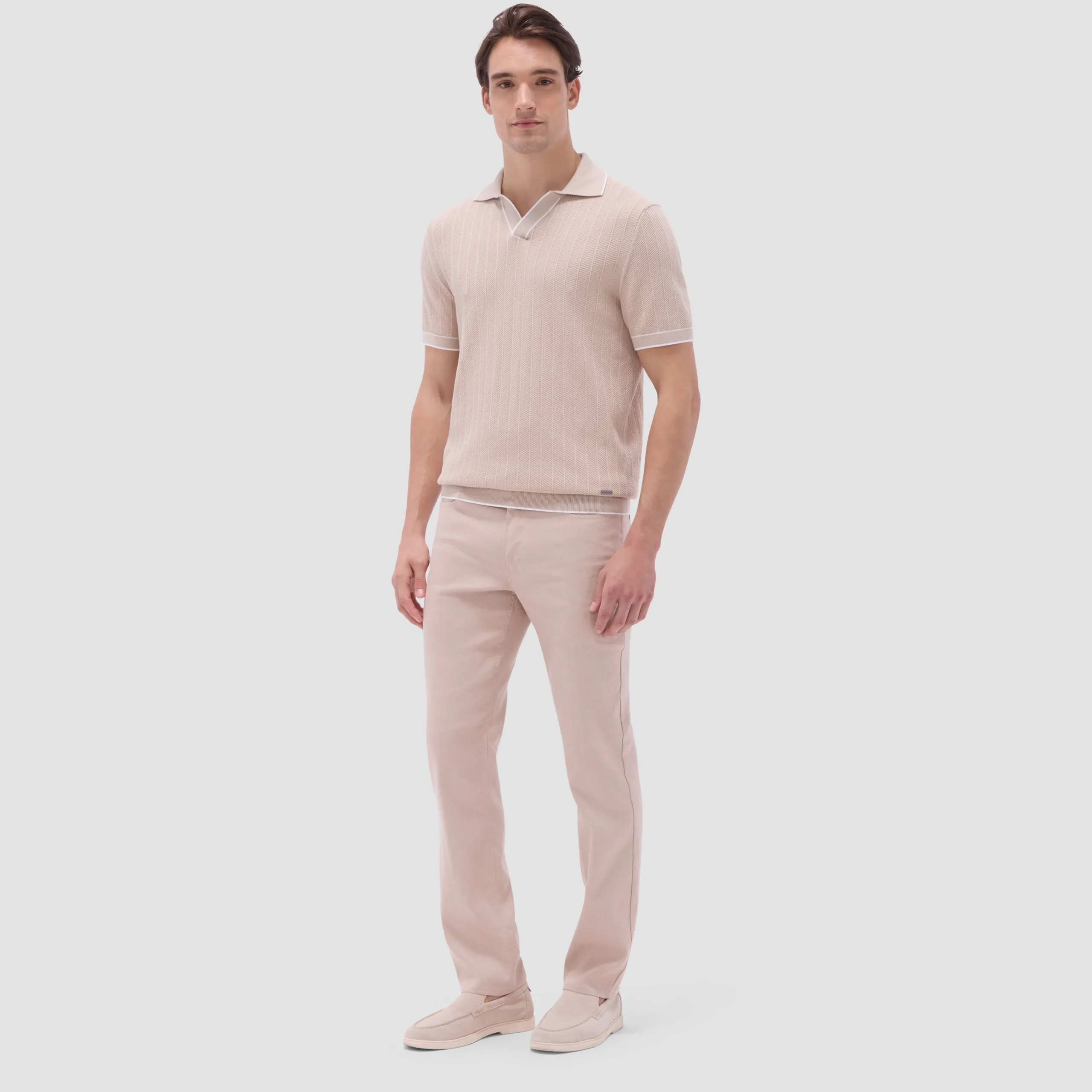 Wide Rib Short Sleeve Johnny Sweater