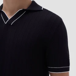 Wide Rib Short Sleeve Johnny Sweater