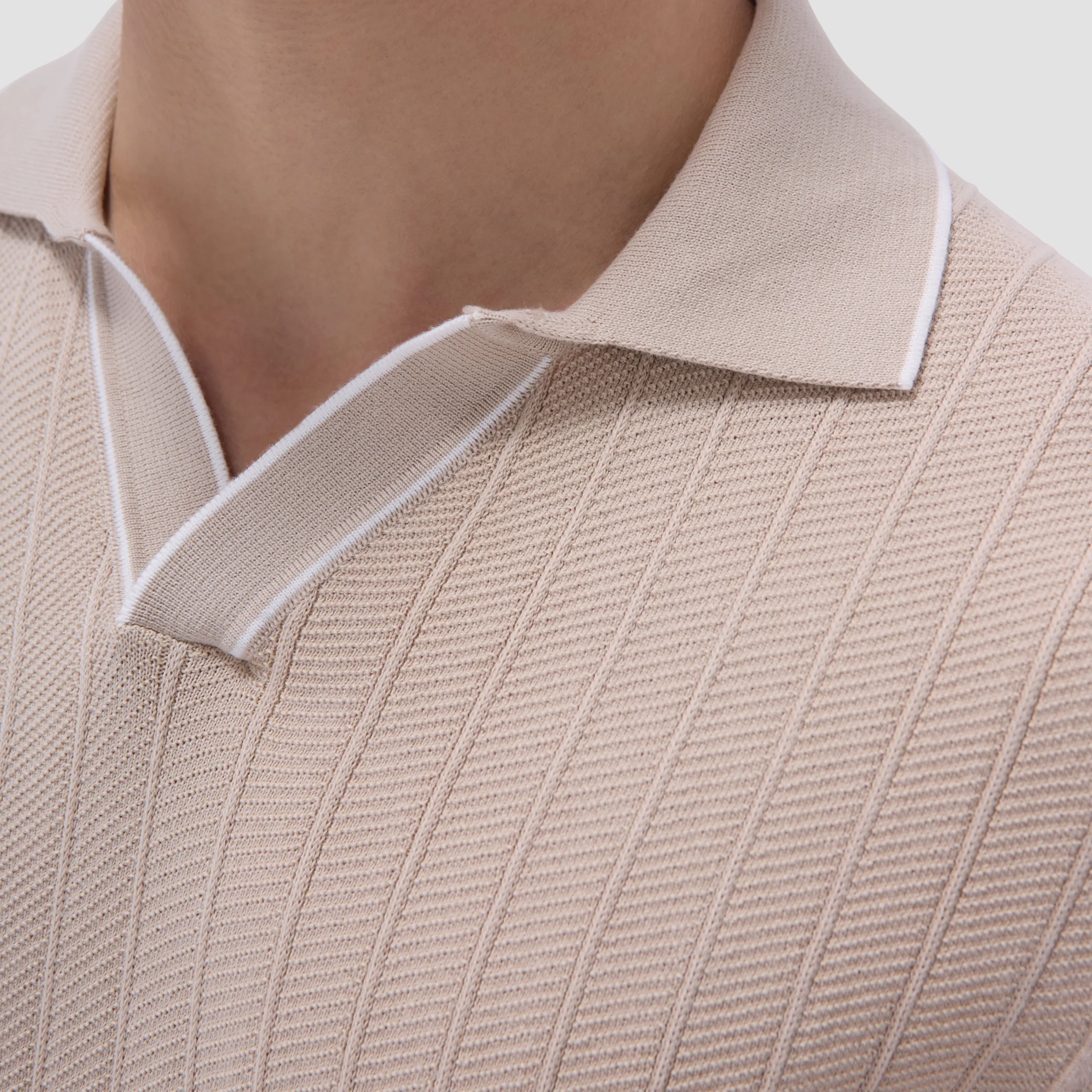 Wide Rib Short Sleeve Johnny Sweater