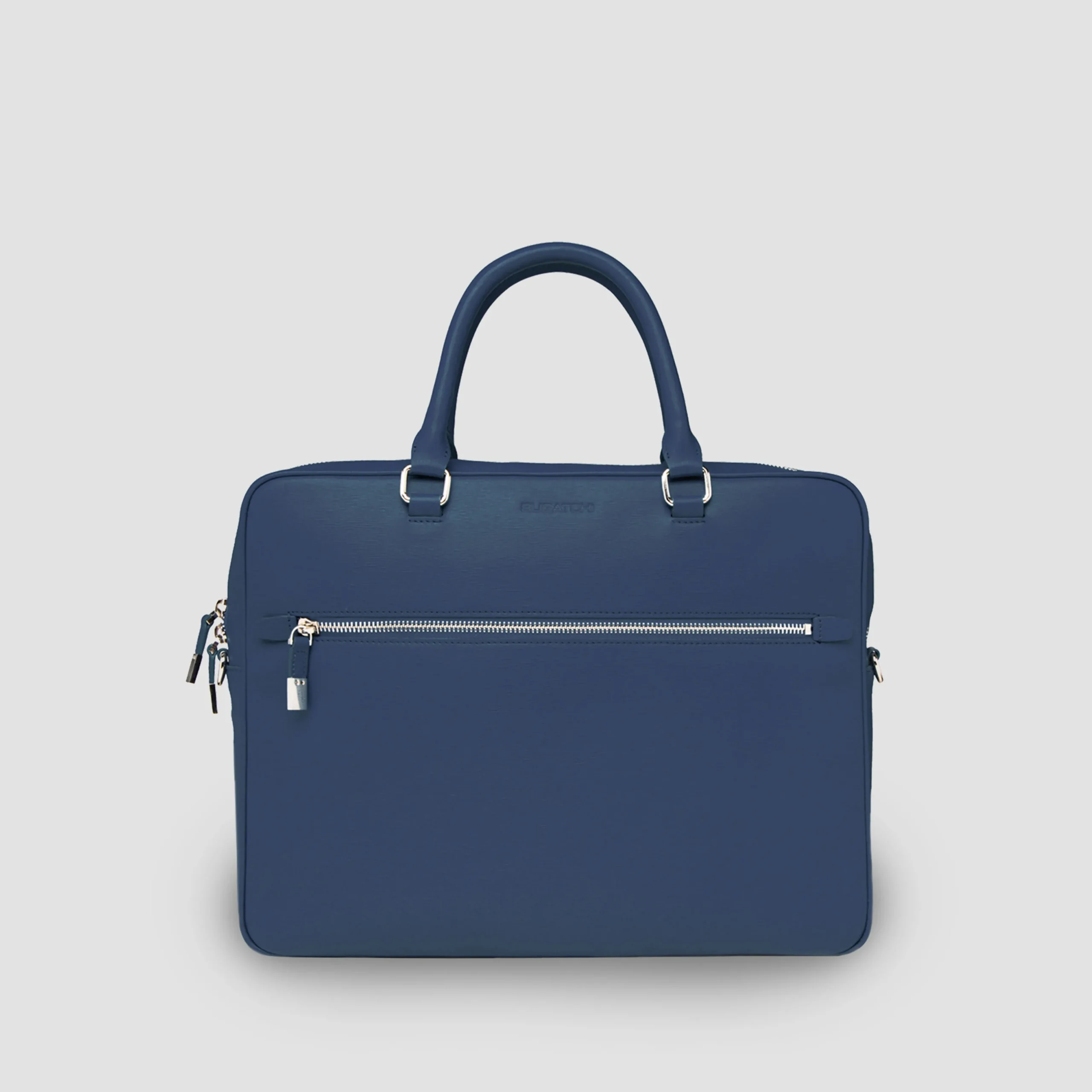 Wood Grained Semi Embossed Leather Briefcase