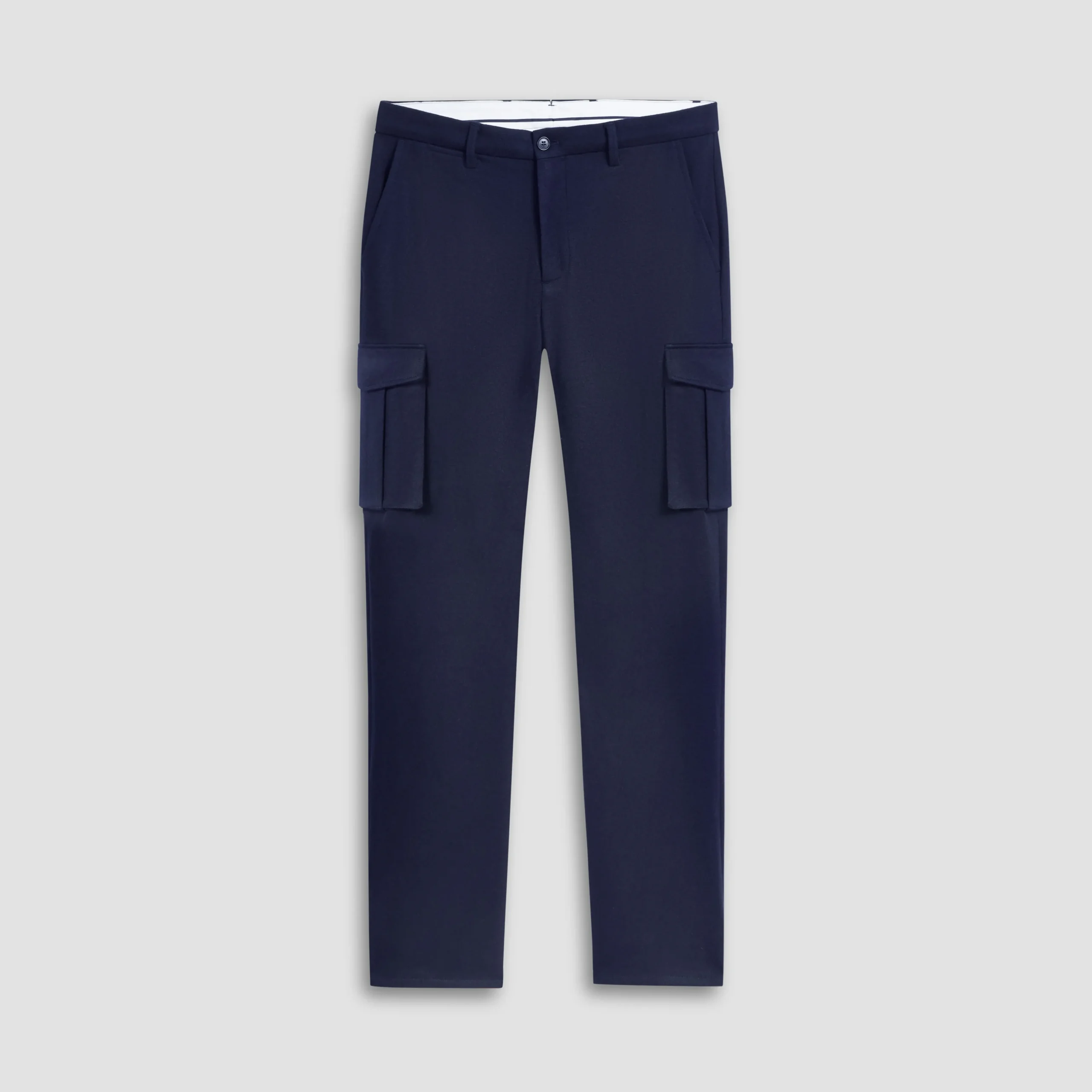 Wool Blend Knit Cargo Pants