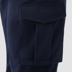 Wool Blend Knit Cargo Pants