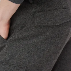 Wool Blend Knit Cargo Pants