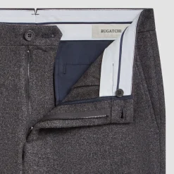 Wool Blend Knit Dress Pants